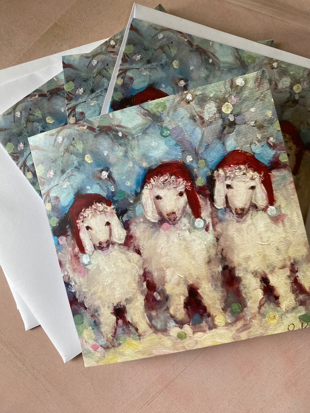 Pack of 4 Quality Christmas Cards 6x6 Whimsical Christmas Etsy