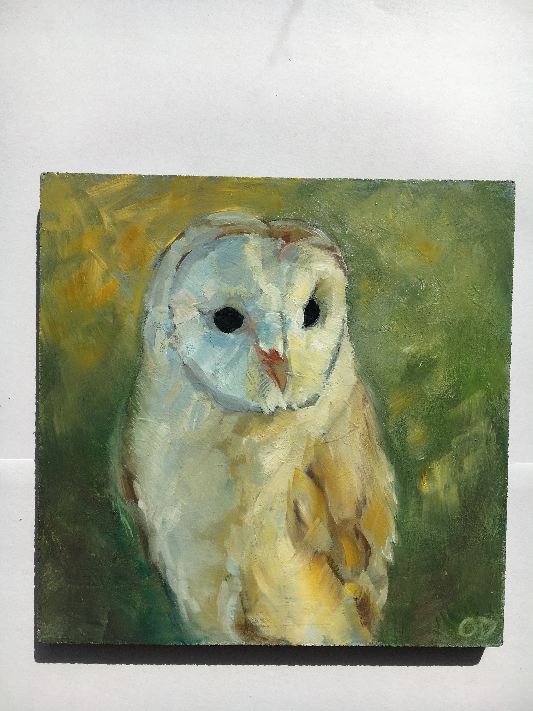Peinture à L'huile Originale d'un Hibou