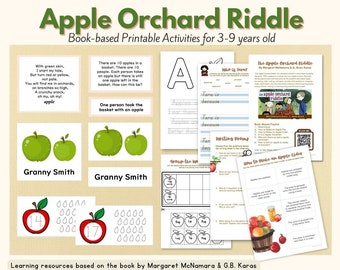APPLE ORCHARD RIDDLE Book-based Activities Bundle Homesteading Theme Fall -Themed Activities Reading Comprehension Early Language Learning