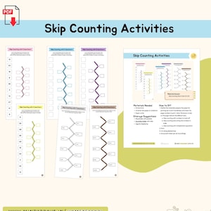 Montessori Skip Counting 1-10 Bead Cabinet Extension Activity Montessori Math Colored Bead Skip Counting Montessori Multiplication Printable