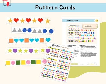 AB ABB AABB ABc Pattern Cards Montessori Material Math Extension Activity Primary Montessori Lower Elementary Printable