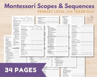 Montessori Record Keeping for Classroom Montessori Student Progress Tracker for Teacher Montessori Scope and Sequence AMI Montessori Album