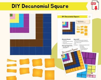 DIY Decanomial Square Montessori Sensorial Material DIY Montessori Homeschool Sensorial Montessori Material Extension Binomial Trinomial PDF