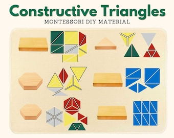 DIY Constructive Triangles Montessori Sensorial Material DIY Montessori Extension Activity Montessori DiY Material Box, PDF Printable
