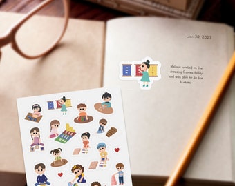 Montessori Sticker Sheet Pack Gift for Montessori Teacher Journaling Sticker Pack Monitoring Record Work Journal Sticker Paper for Scrapbook