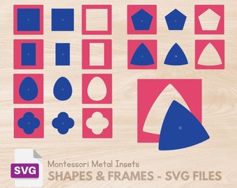 SVG Metal Inset Shape Montessori Language PreWriting Tool Montessori DIY Material Svg for Cricut or Cnc Wood Cut Machine Montessori SVG file