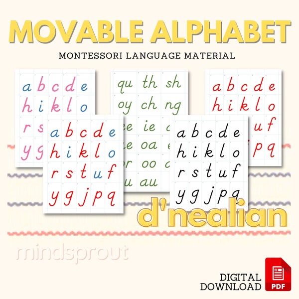 Printable Movable Alphabet Etsy
