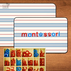 Montessori Writing Alphabet Mat Medium Montessori Rug Movable Alphabet Letter Play Mat Activity Placemat Neoprene Fabric Rubber Backing image 2