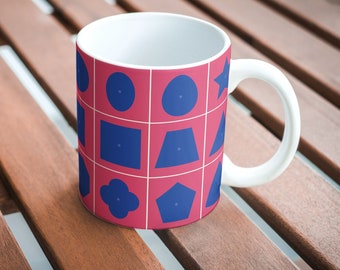 Montessori Coffee Mug Gift for Teacher Appreciation Gift for Birthday Montessori Math Material Metal Insets Design