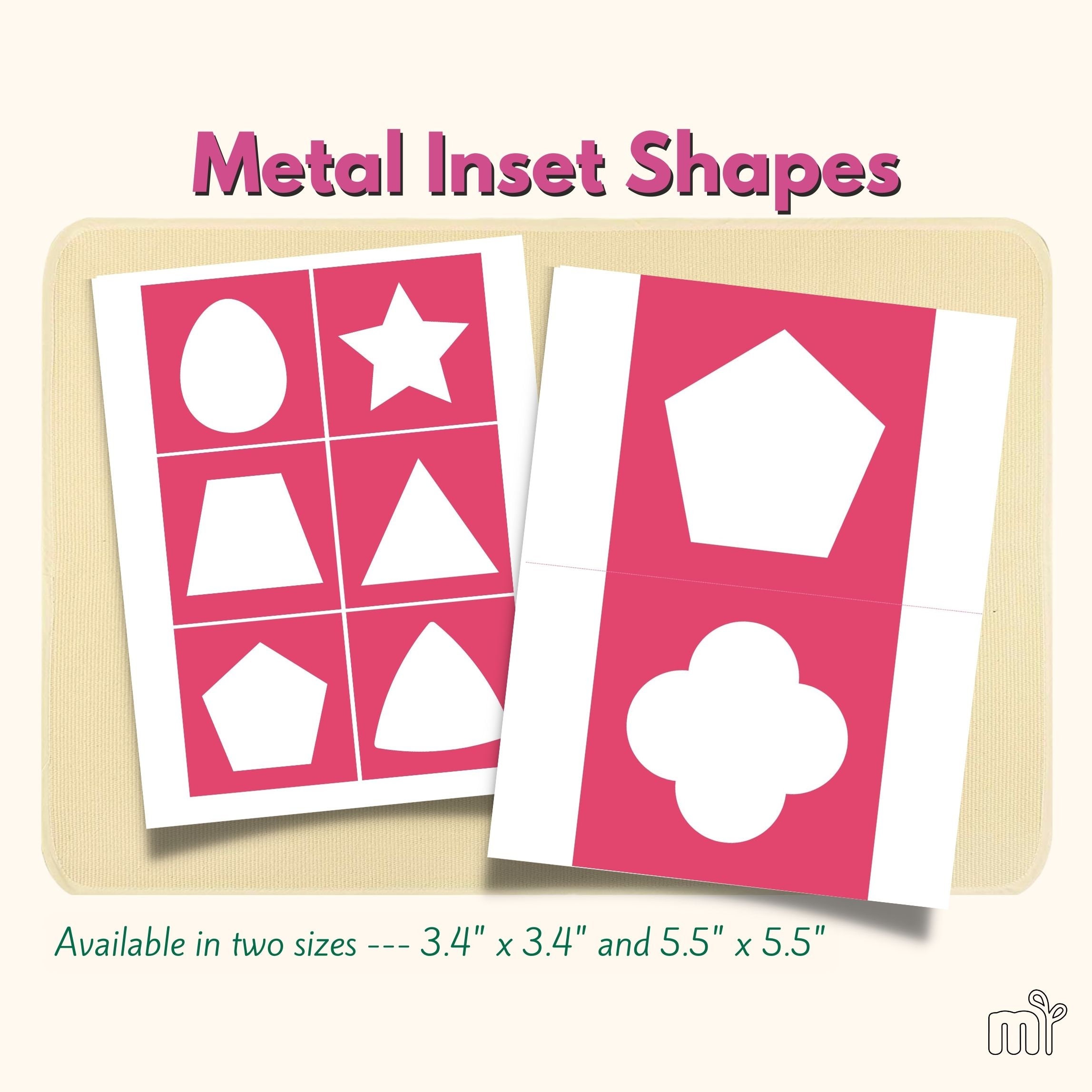 Metal Inset Montessori Puzzle Cards Montessori Metal Inset Shapes Coloring Sheet Matching Cards ...