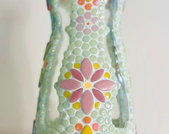 Vaas, zelf maken of kant-en-klaar kopen, mozaïek, mozaïek, doe-het-zelf, Pasen, cadeau, origineel, cadeau, ornament, decoratie, huis, uniek, glas