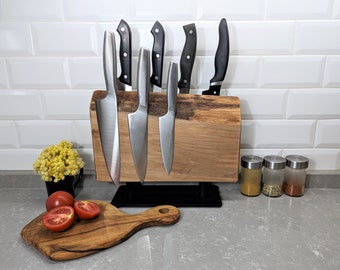 Magnetic Knife Block / 9 Knives / Double Sided Magnetic Knife Stand