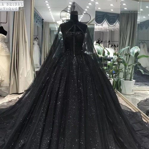 Black Wedding Dress Gothic Couture Black Wedding Dress Ball - Etsy