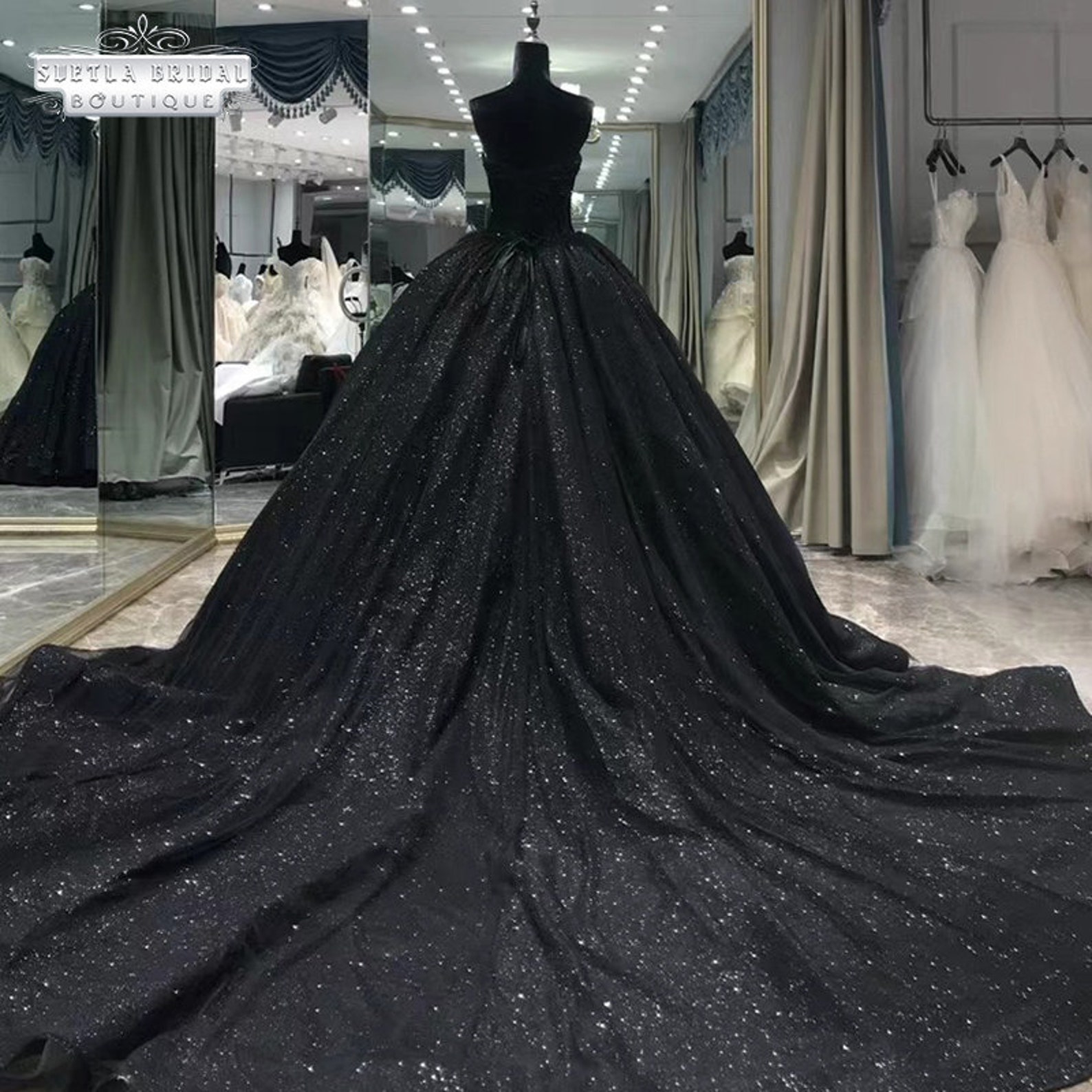 Black Wedding Dress Gothic Couture Black Wedding Dress Ball - Etsy