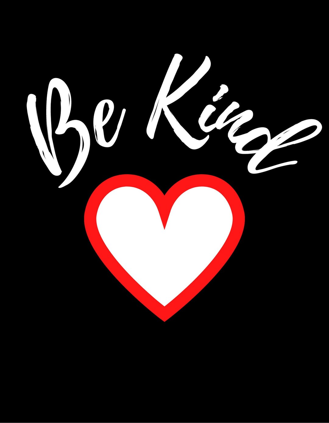 Be Kind Heart SVG - Etsy