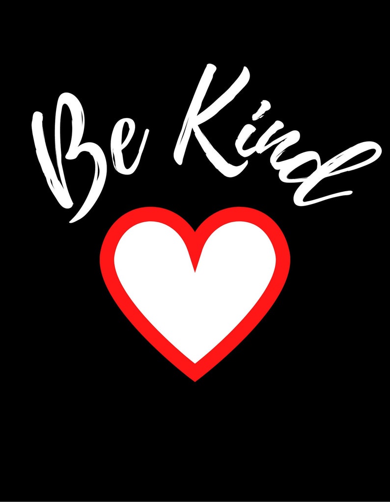 Be Kind Heart SVG Etsy