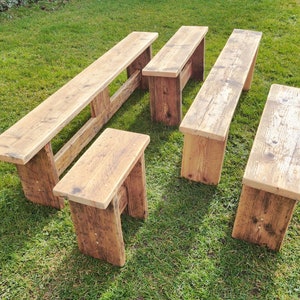 Rustic reclaimed scaffold bench