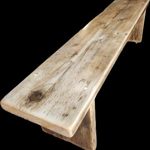 Rustic reclaimed scaffold bench image 7