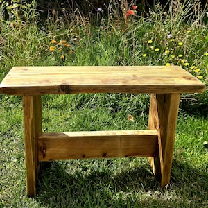 Rustic reclaimed scaffold bench image 3