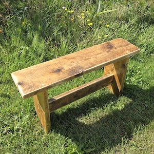 Rustic reclaimed scaffold bench image 4