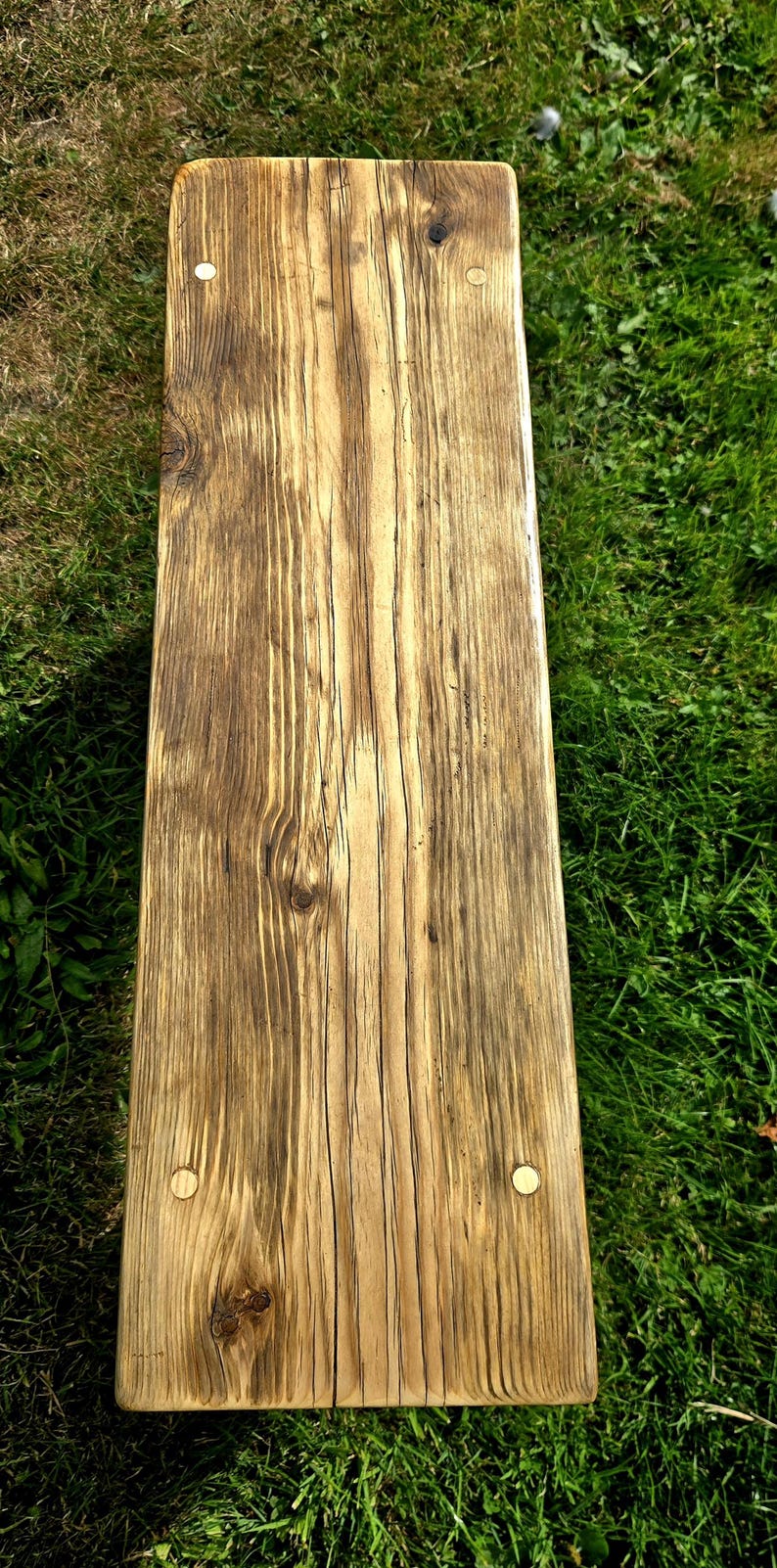 Rustic reclaimed scaffold bench image 6