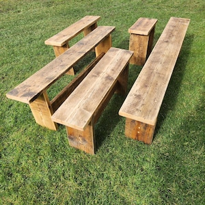 Banco de andamio rústico recuperado