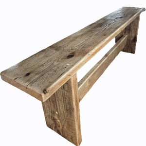Rustic reclaimed scaffold bench image 8