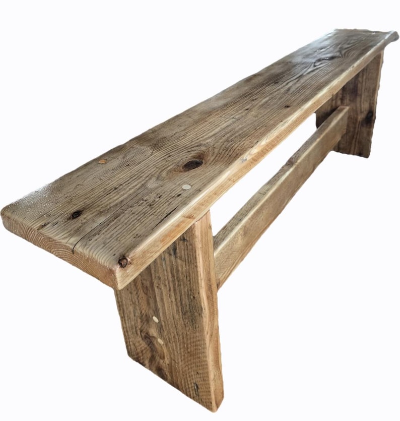 Rustic reclaimed scaffold bench image 8