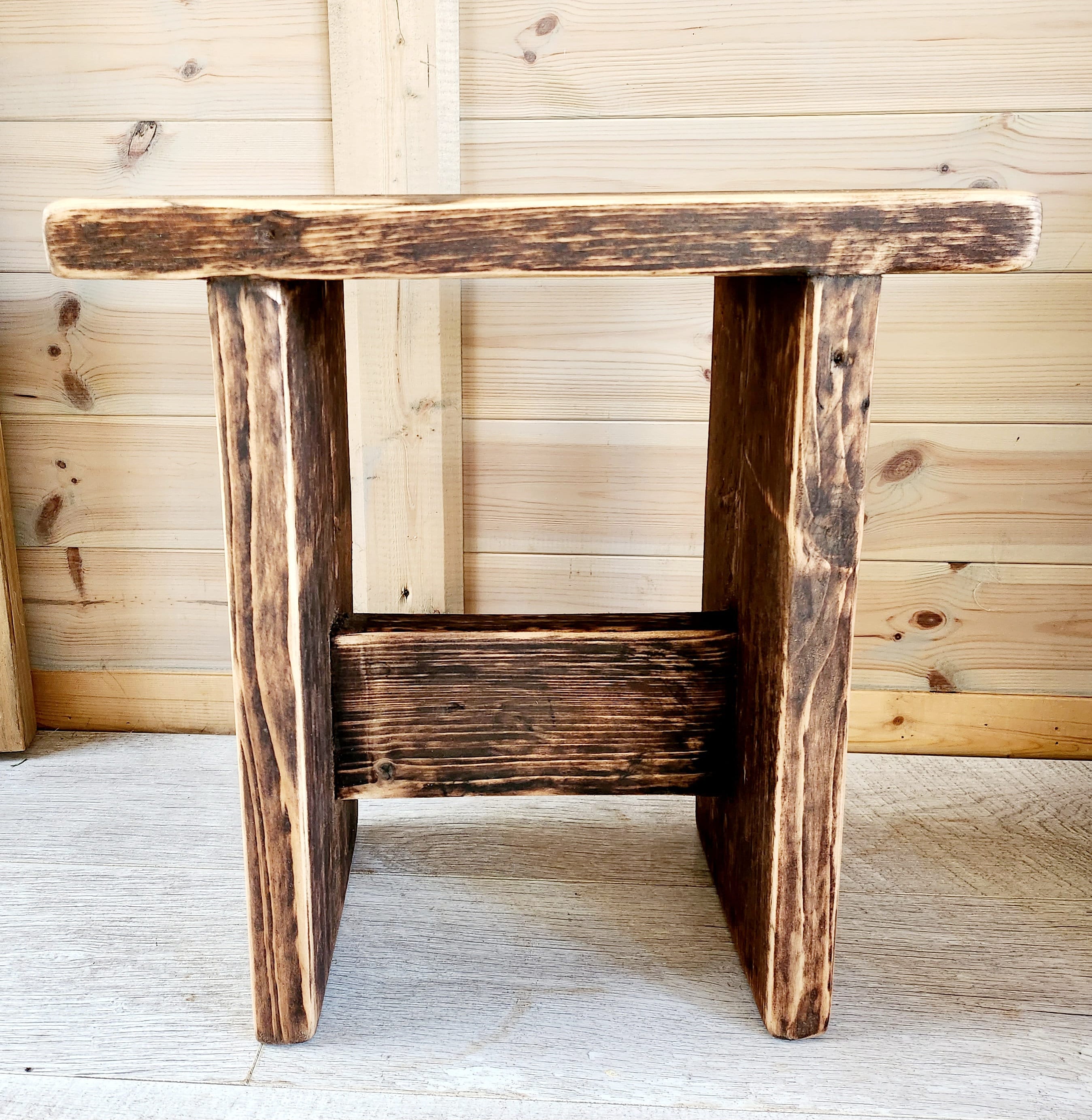 Rustic Stool - Etsy