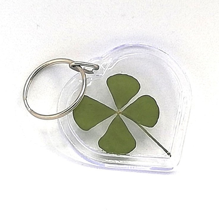 ☆ Lucky four leaf clover key chain ☆ Porte-clés trèfle porte-bonheur 