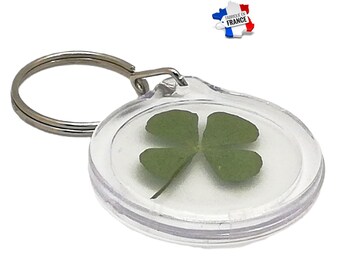 Personalized Key Ring, charm, 4 leaf clover, key ring, key ring, clover, gift, luggage, chance, lucky charm, Amulets,