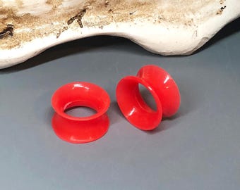 Pair of Silicone Ear Tunnels Ear Plugs Ear Gauges Ear Piercings