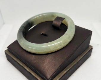 60mm Natural Grade A Serpentine Jade Bangle Gift for Her B7882