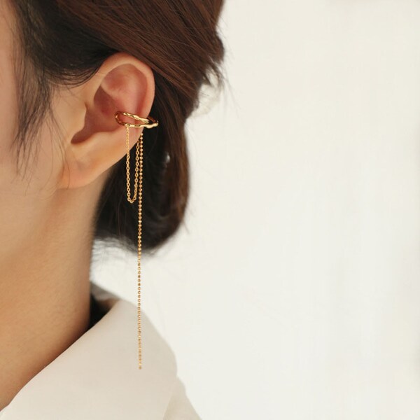 Ear Cuff With Chain Etsy