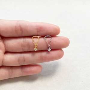 OUFER Helix-Piercing Ring Aus 316L Chirurgenstahl – Mit CZ, Ratsche, In 18g/20g, Für Nase, Ohr, Daith, Tragus