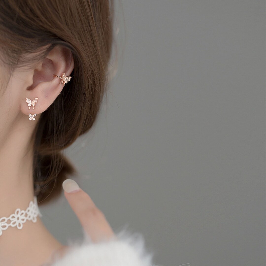 Butterfly Cuff Earrings Butterfly Ear Cuff Butterfly Ear Etsy