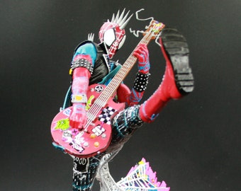 Hand Painted Spider Punk Resin Statue - Spiderverse 3D Print (16 Inch)