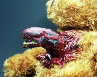 HORROR TEDDY BEAR #26 Alien Scary Movie Stuffed Animal Plush Chest Burster