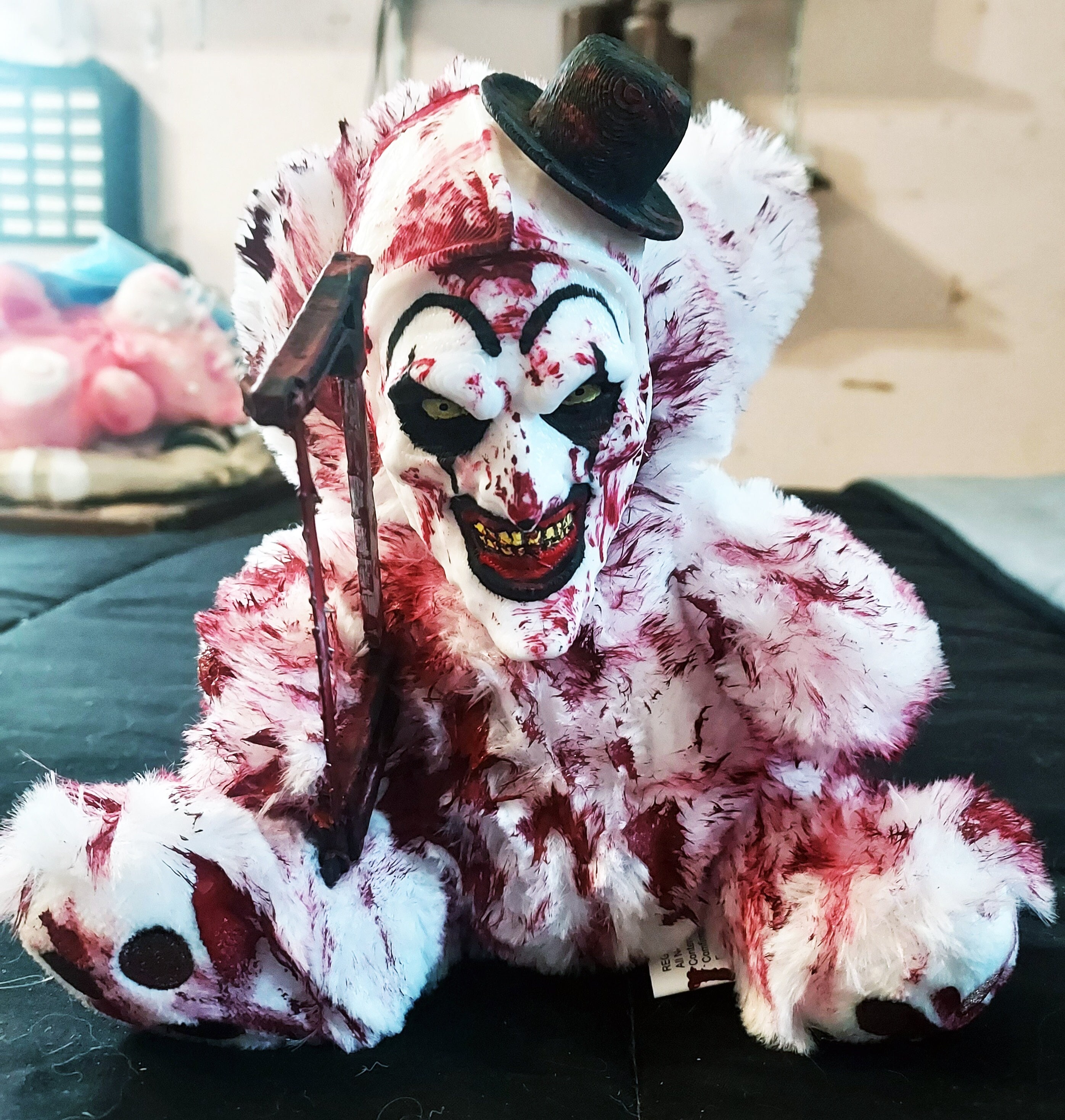 Oso de peluche terrorífico - Peluche payaso de Creepy Art - Animal de  peluche aterrador coleccionable - Etsy México, image size:2792x2936