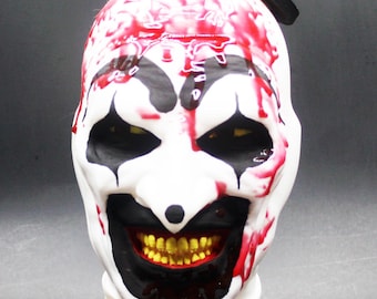 Arte de tamaño natural, la cabeza de payaso, terrorífico, película de terror, sangre, aterrador, espeluznante, decoración coleccionable