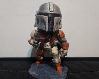Space Warrior 3D-print chibi handgeschilderd