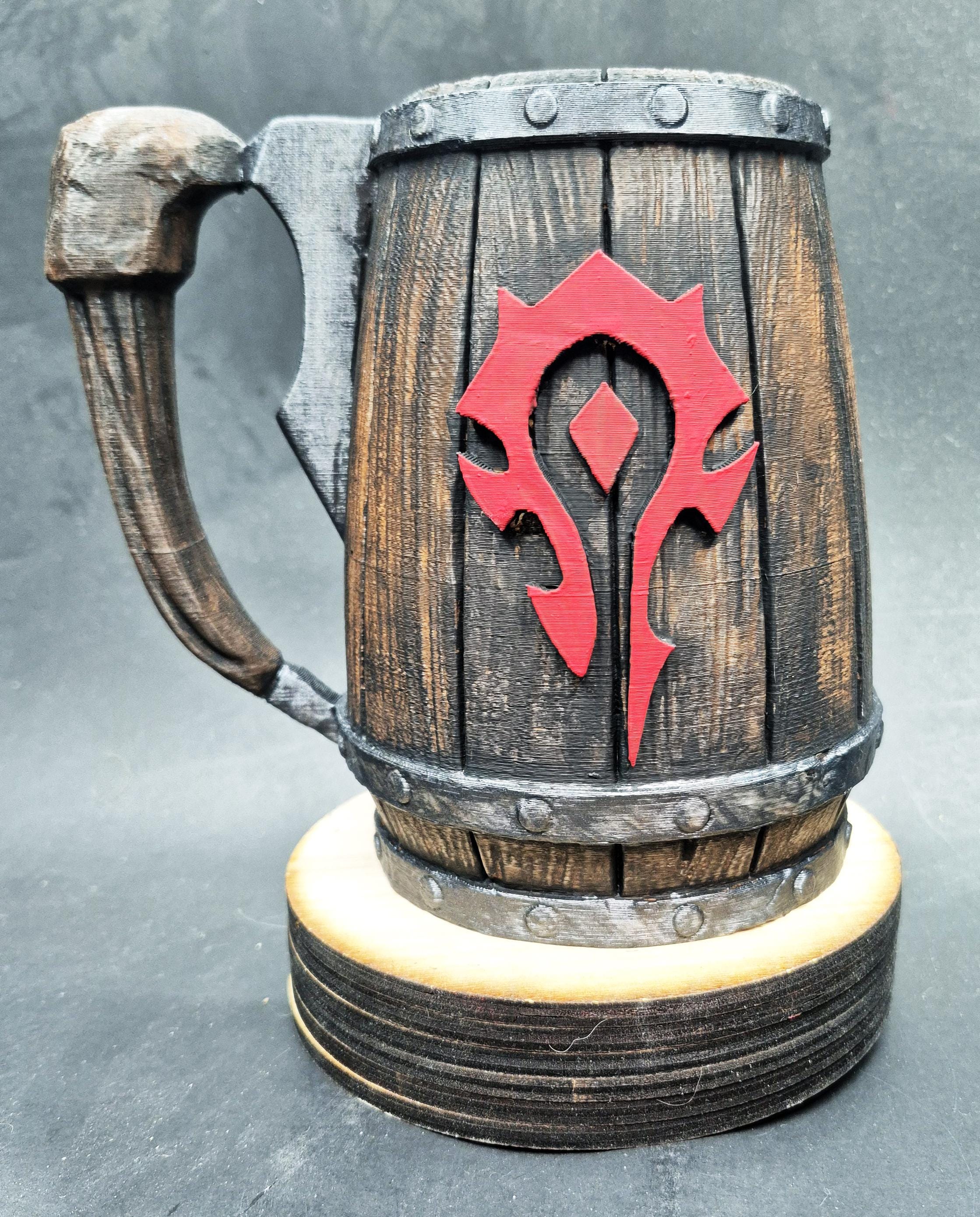 WOW Mug Can Holder: 3D Printed Gamer Stein - War Craft Cozy World