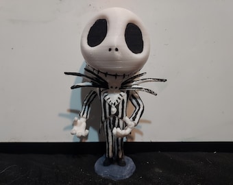 Figura de Jack Skellington impresa en 3D y pintada a mano