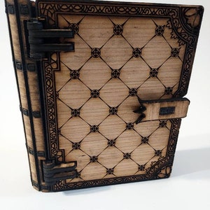 Personalized Wooden Book Box: Hidden Storage, Rustic Home Decor