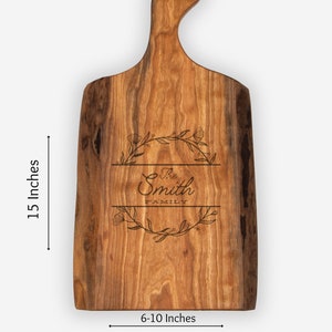 Personalized Charcuterie Board - Cheese Board - Charcuterie Board - Wedding Gift - Serving Board - Live Edge Cutting Board - Laser Engraved