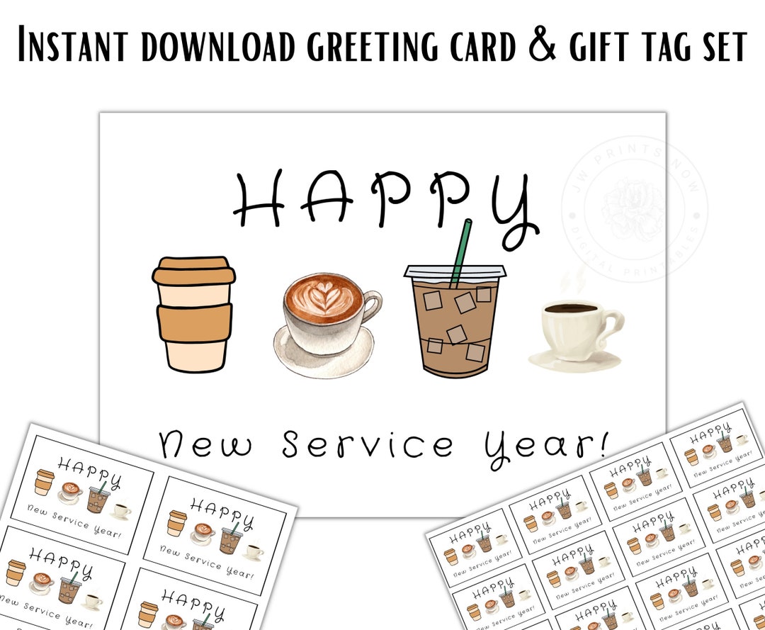 New Service Year JW Card JW Greeting Card Printable Instant Download