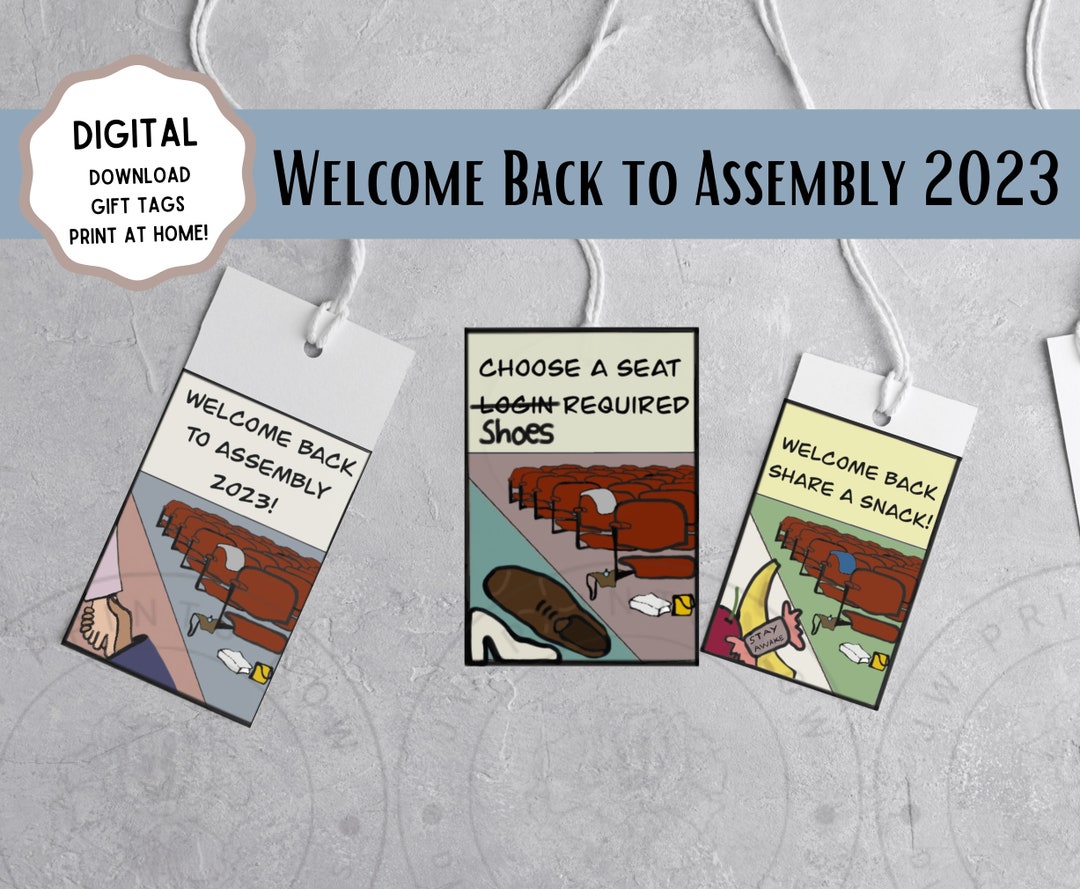 English Printable Welcome Back Gift Tags JW Stickers - Etsy