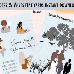 Cartões planos JW para idosos e esposas para impressão em espanhol - download instantâneo - cartão de 3,5 x 5 polegadas - imprimir em casa