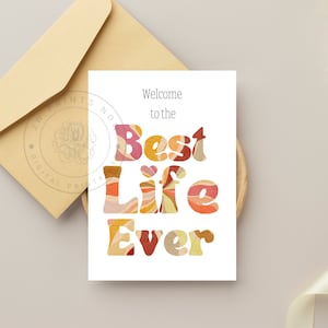 5x7 druckbare Grußkarte - Best Life Ever Taufe Karte - JW Grußkarte - Geschenk für Schwester - Instant Download - Geschenk für Bruder