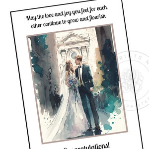 Regalo di nozze JW - Biglietto d'auguri con download istantaneo - Regali JW - Download digitali JW - Biglietto di nozze per coppia - Regalo per addio al nubilato - Matrimonio